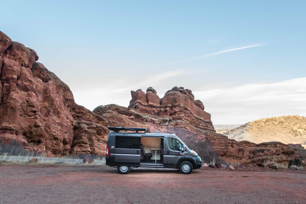 Campervan in Rock Rocks Amphitheater