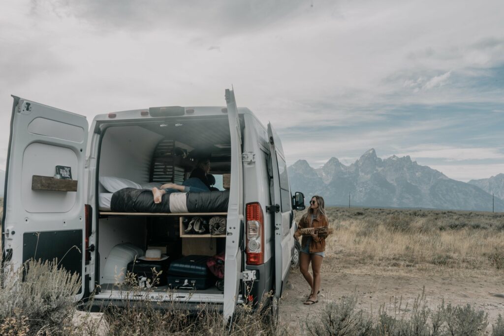 Gathering wood near Grand Teton National Park