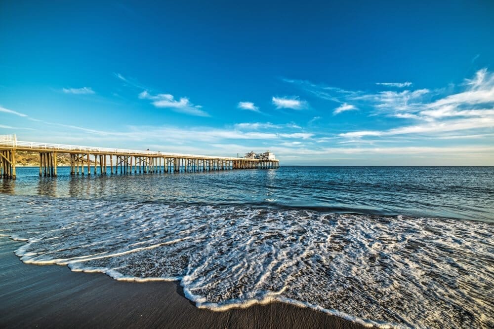 View of a pier in California