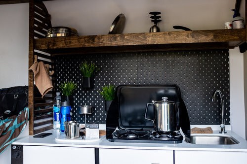 Kitchen in a Native Campervans Biggie