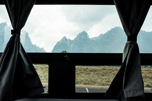 View from inside a Campervan