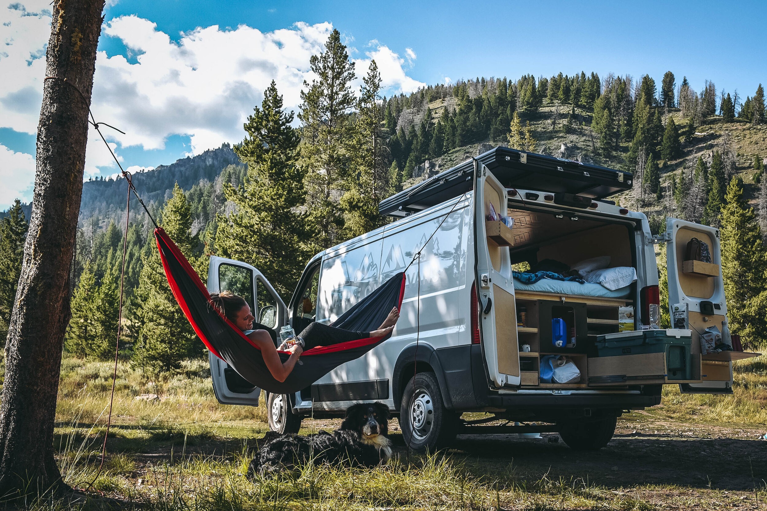 Swinging on a Hammock | Denver Campervan Rentals