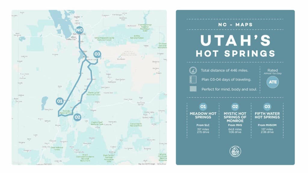 Map of Utah's Hot Springs