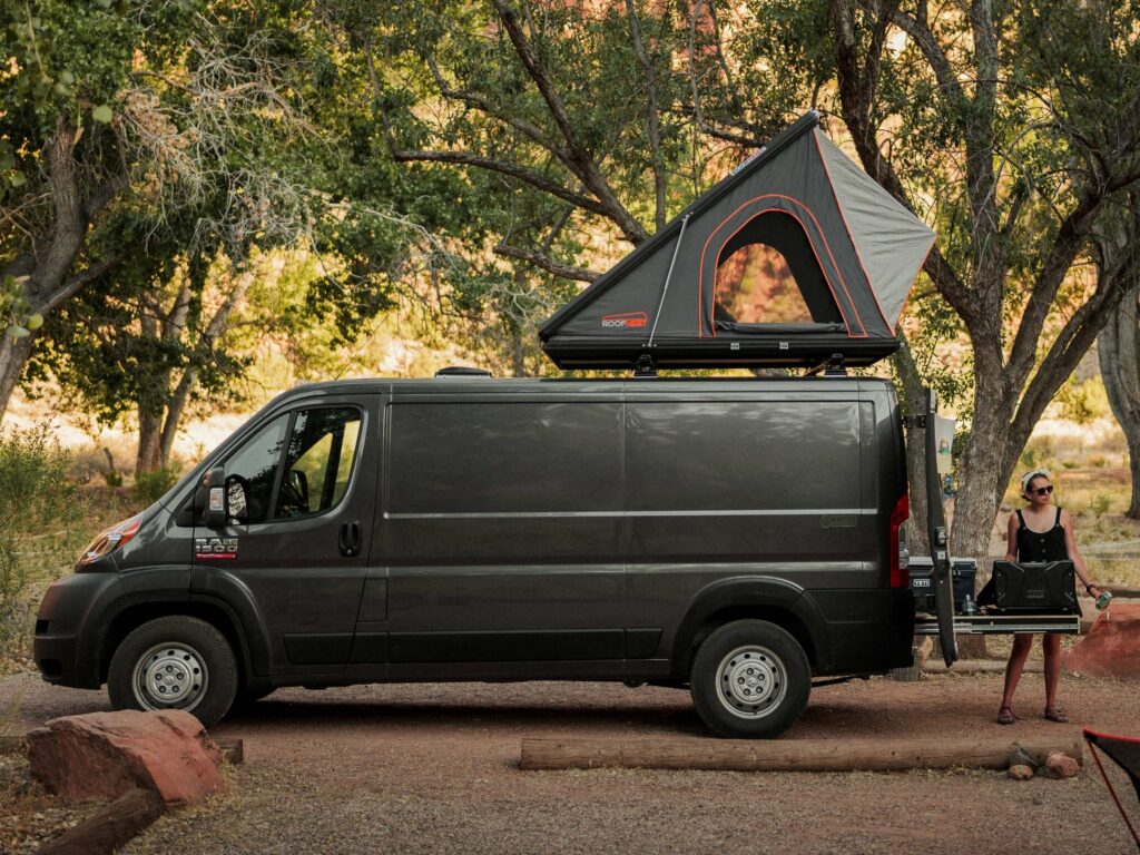 Squad Campervan at a Campsite