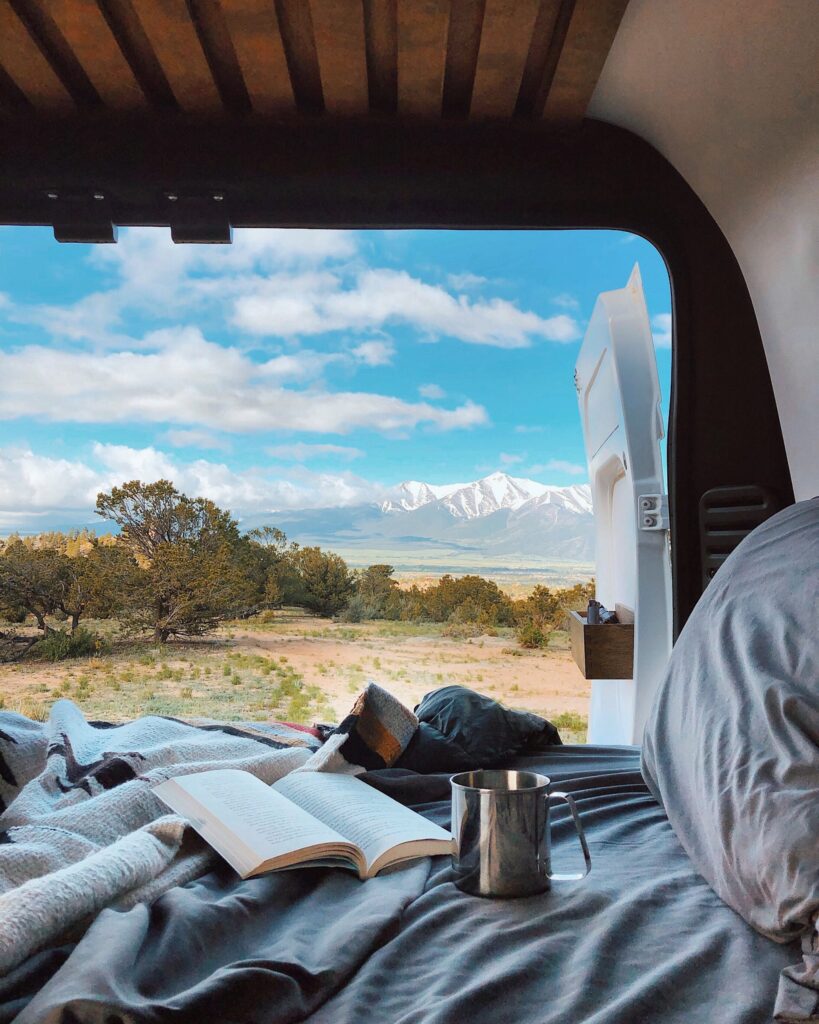 View from the back of a Biggie Campervan