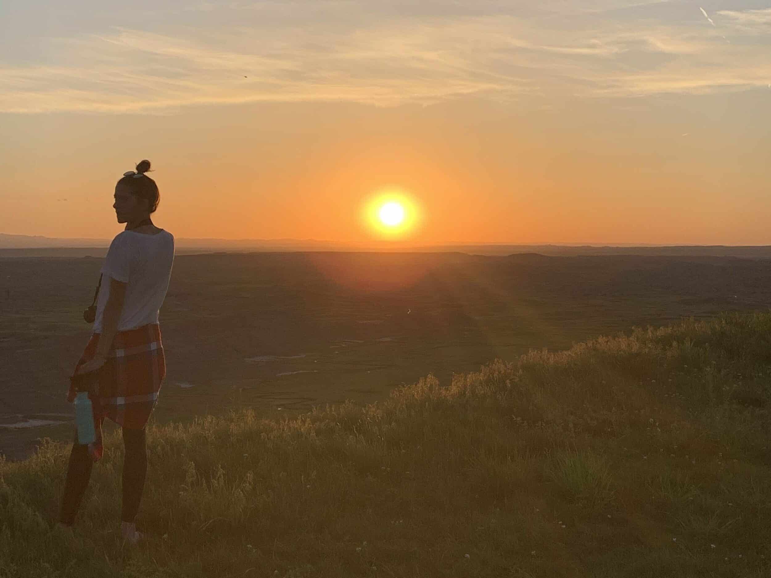 Sunset near Badlands National Park