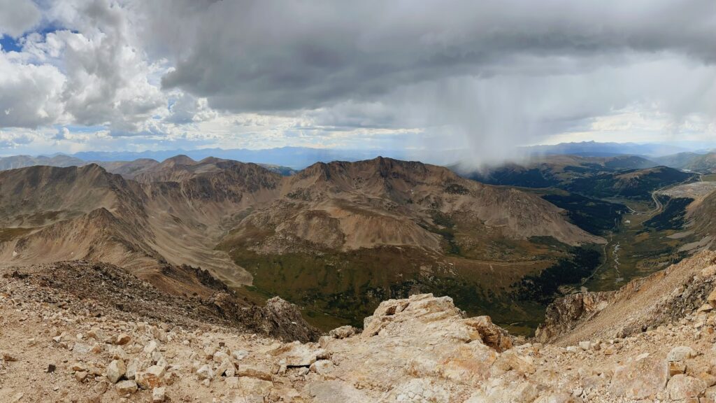 Fourteener view from the top of the mountain