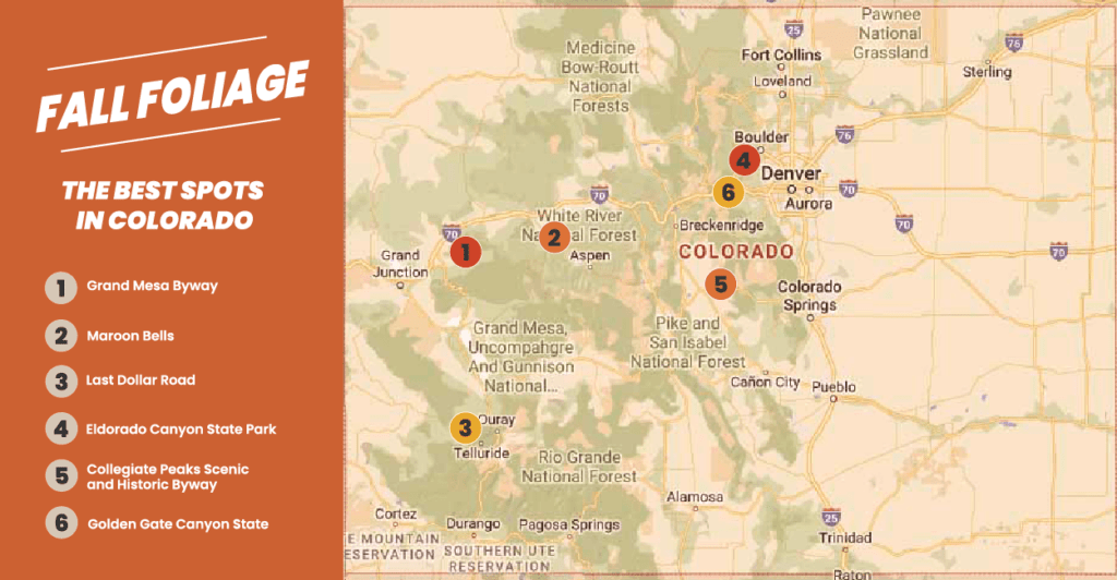 Fall Foliage Roadtrip Map Colorado