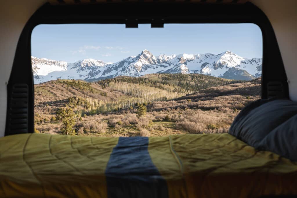 View from a Biggie Campervan