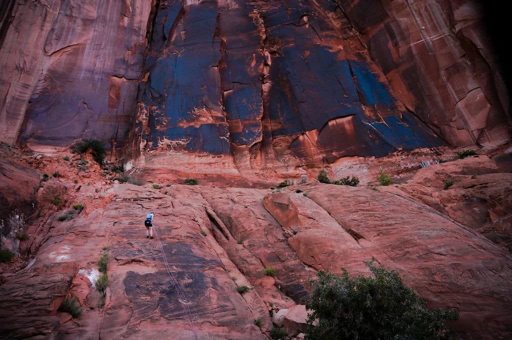 Rock climbing in Moab