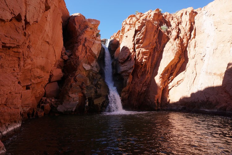 Gunlock Reservoir waterfall