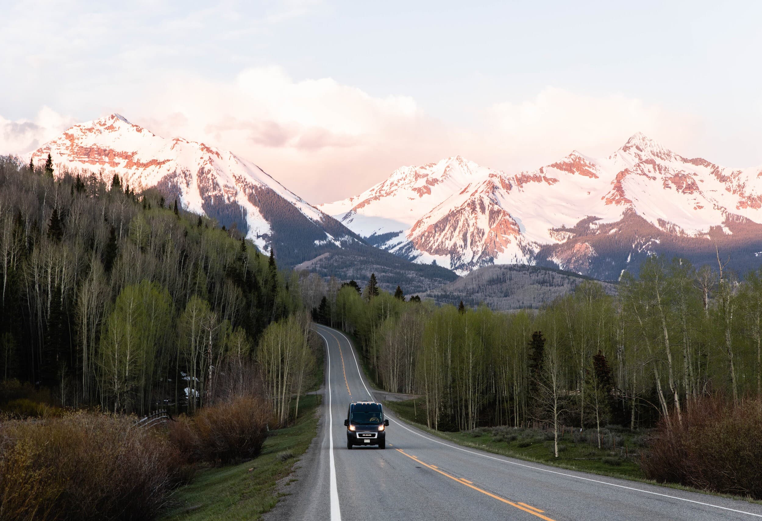 Campervan travelling in Colorado