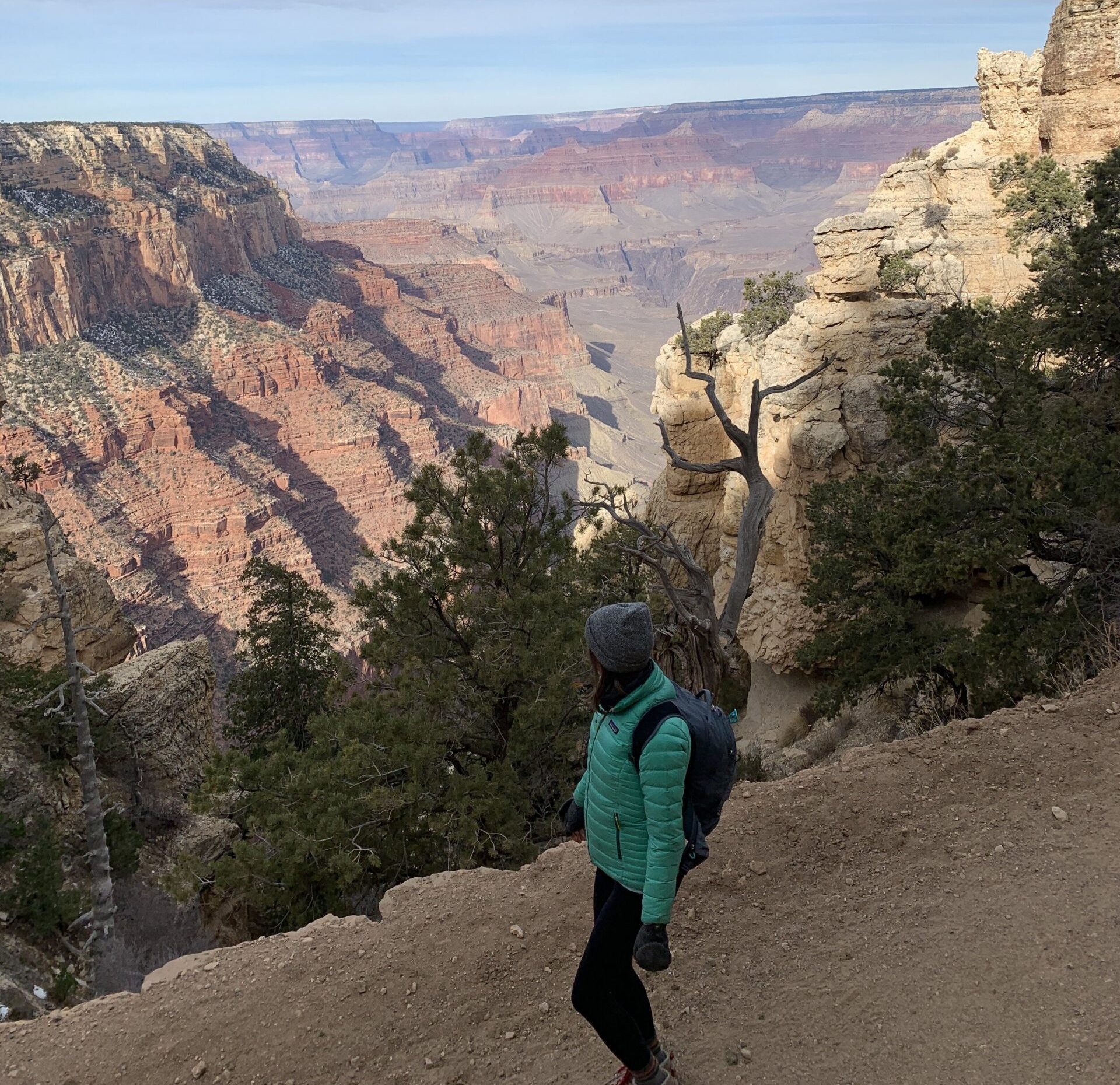 Hiking into Grand canyon National Park
