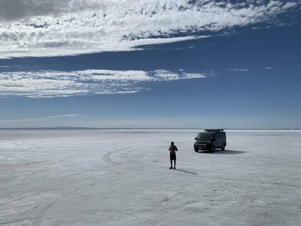 Salt Lake City Campervans in the Salt Flats