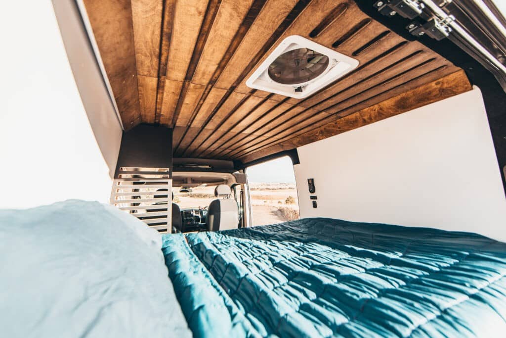 Bed of the OG conversion van rental