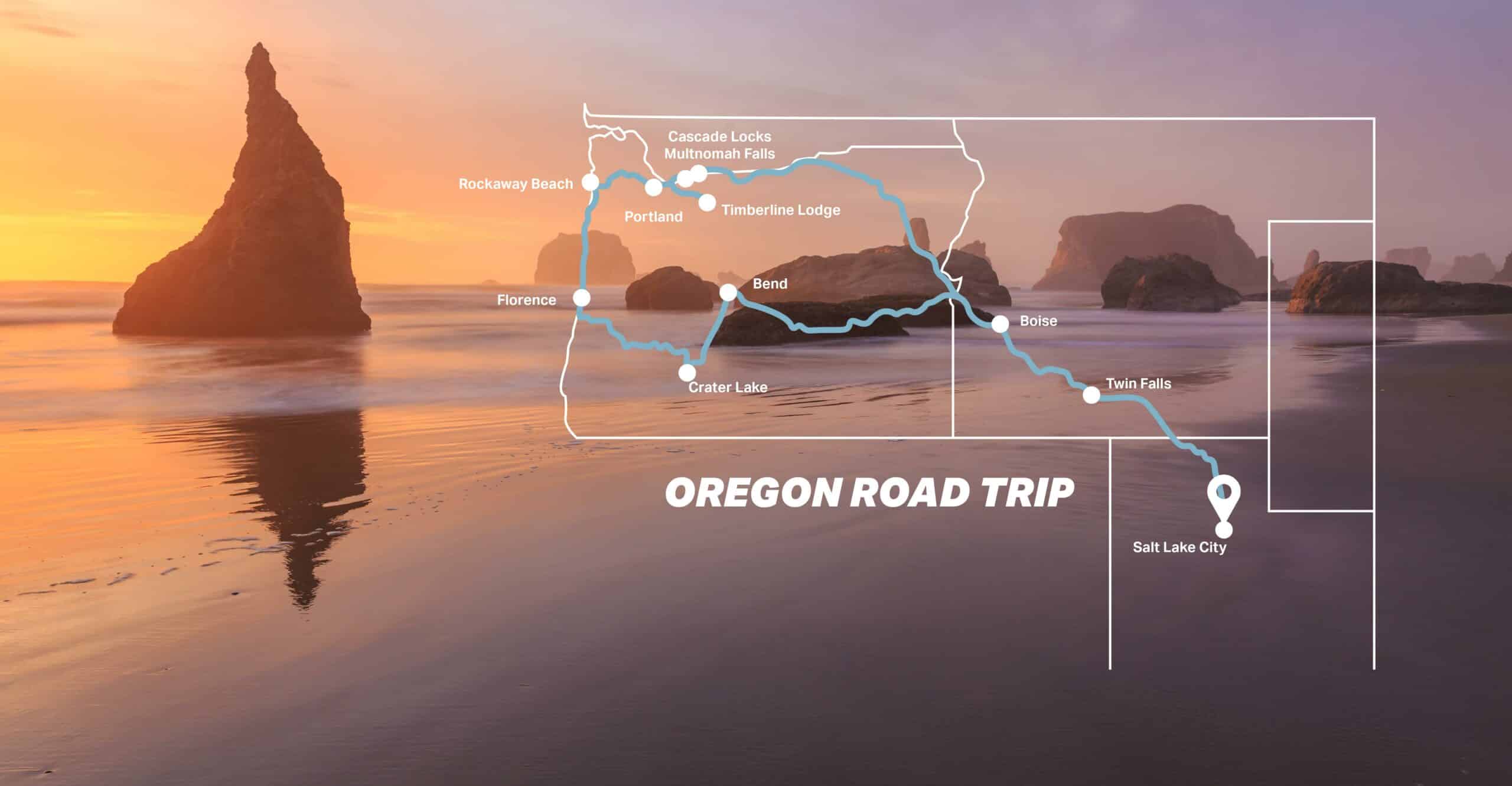Oregon Road Trip Map Itinerary
