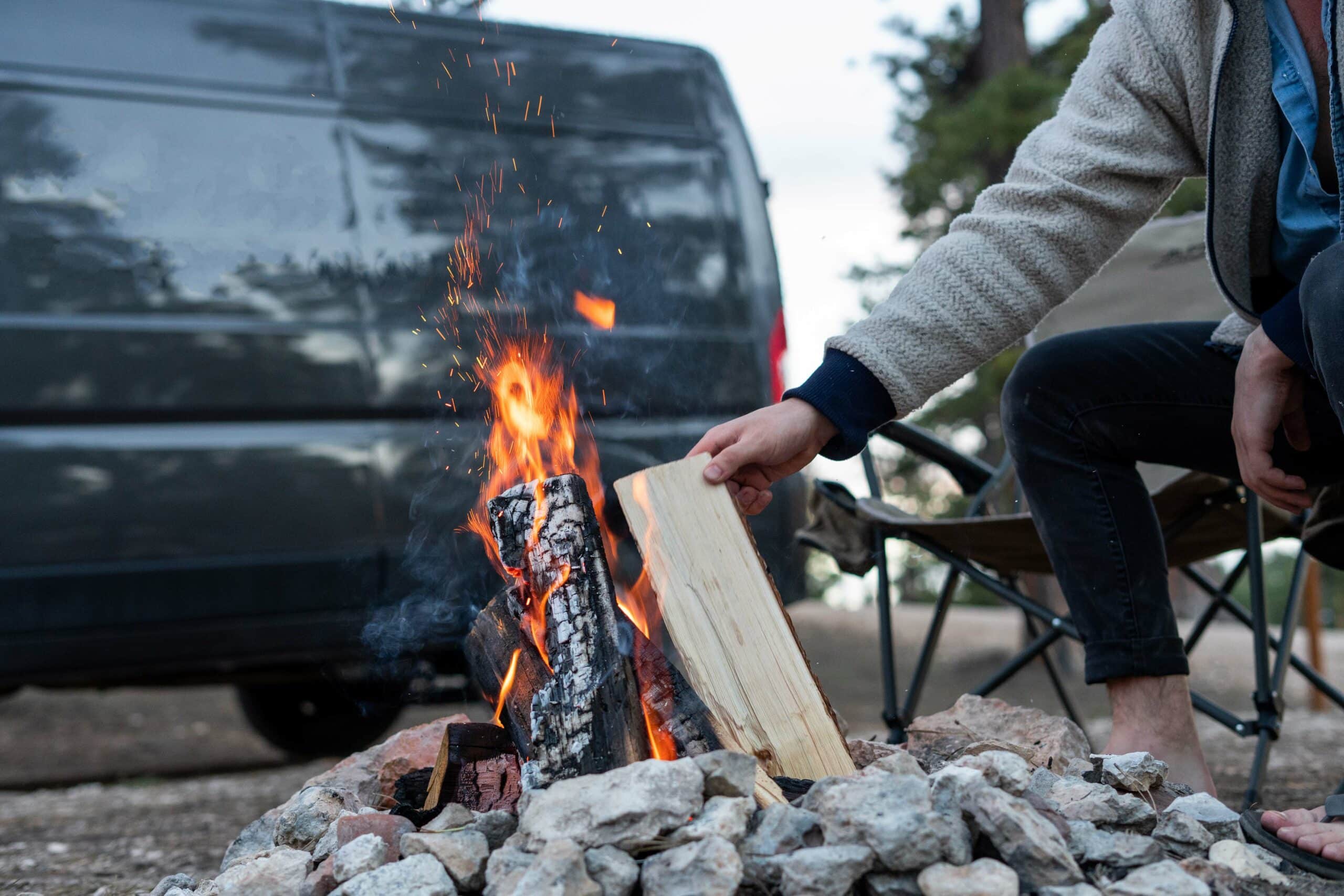 Campfire fire safety campervan rental