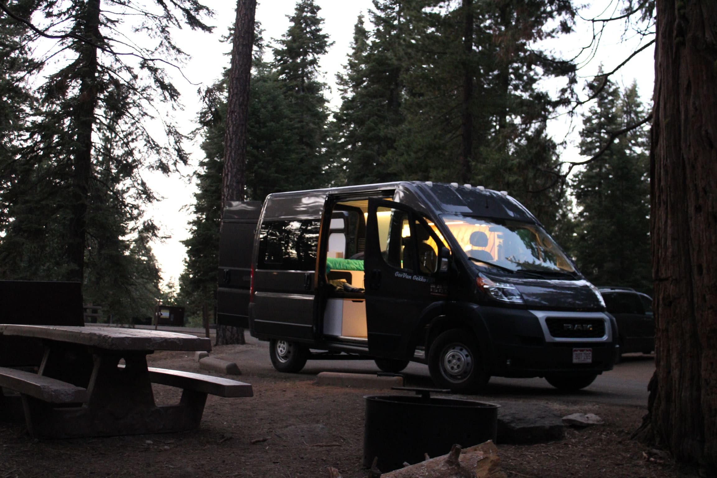 Camper Van at a Campsite